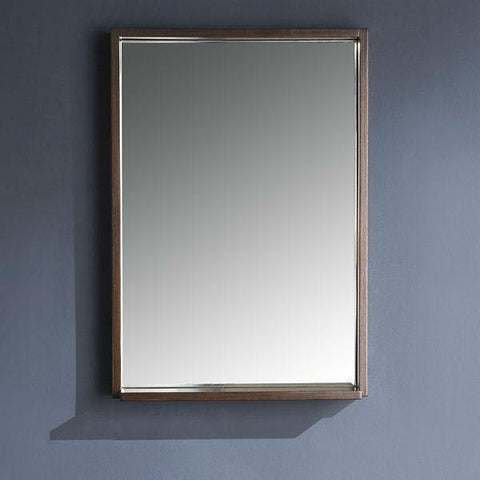 Image of Fresca Allier 24" Wenge Brown Modern Single Bathroom Vanity w/ Mirror FVN8125 FVN8125WG-FFT1030BN