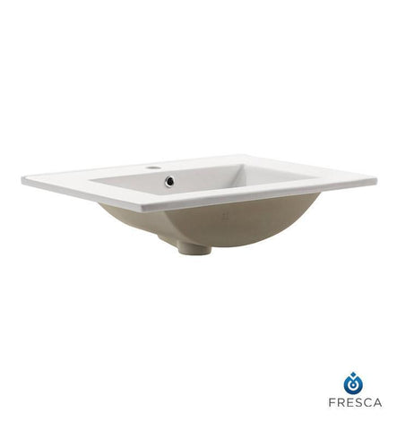 Image of Fresca Allier 24" White Integrated Sink / Countertop FVS8125WH