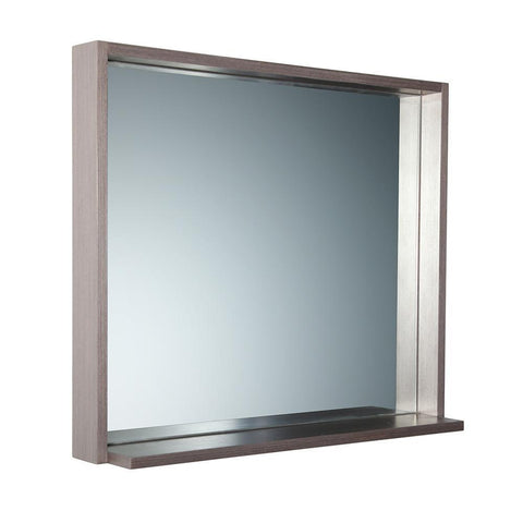 Image of Fresca Allier 30" Gray Oak Mirror with Shelf FMR8130GO