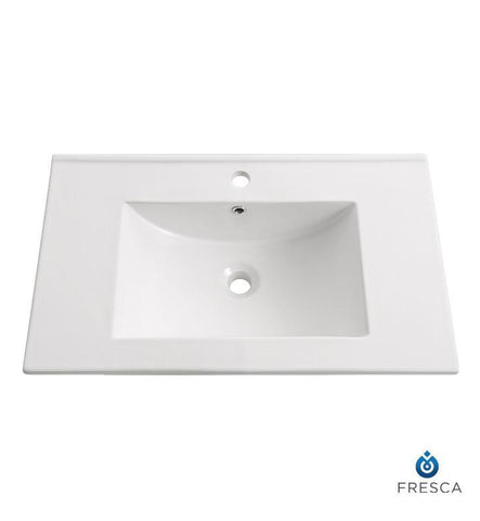 Image of Fresca Allier 30" White Integrated Sink / Countertop FVS8130WH