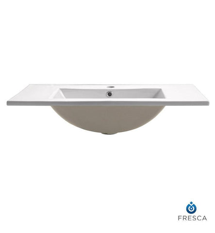 Image of Fresca Allier 30" White Integrated Sink / Countertop FVS8130WH