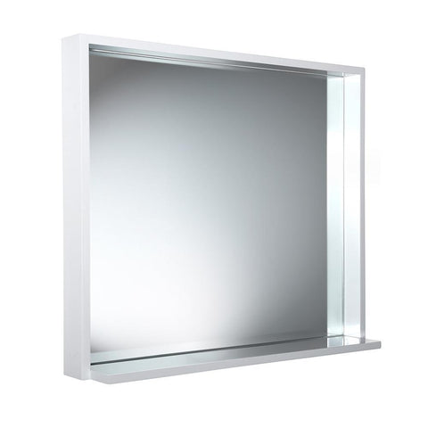 Image of Fresca Allier 30" white Mirror with Shelf FMR8130WH