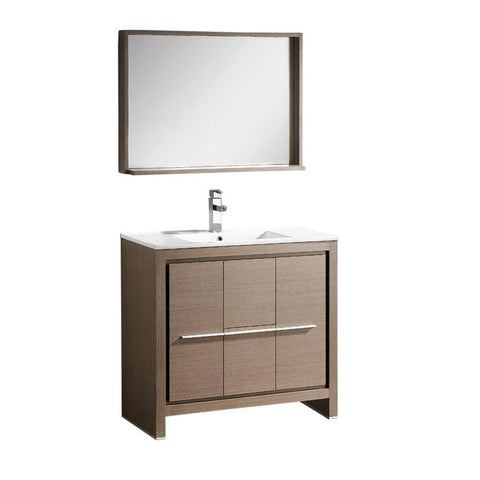 Image of Fresca Allier 36" Modern Bathroom Vanity FVN8136GO-FFT1030BN