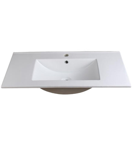 Fresca Allier 36" White Integrated Sink / Countertop FVS8136WH