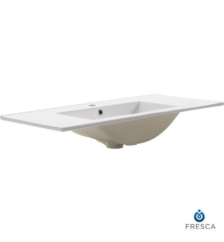 Image of Fresca Allier 36" White Integrated Sink / Countertop FVS8136WH