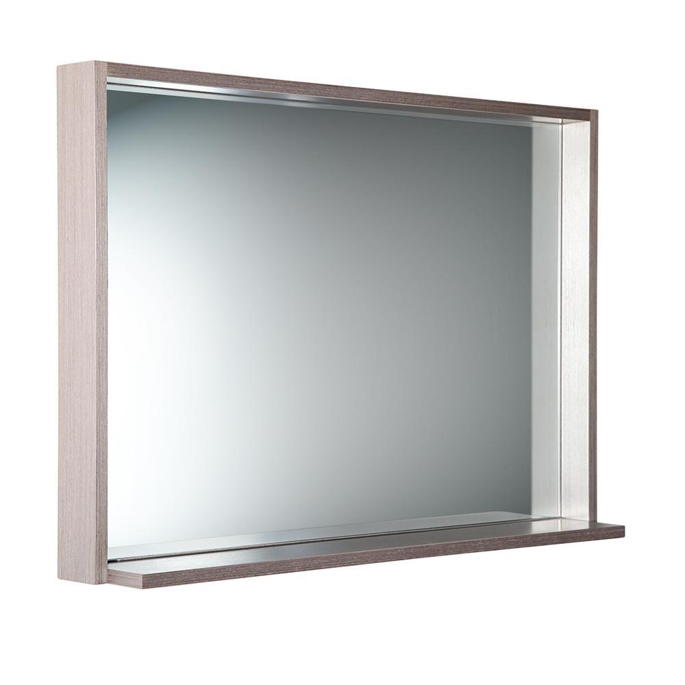 Fresca Allier 40" Gray Oak Mirror with Shelf FMR8140GO