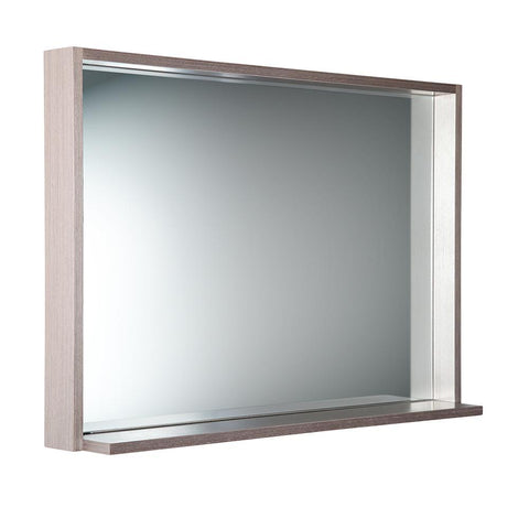 Image of Fresca Allier 40" Gray Oak Mirror with Shelf FMR8140GO