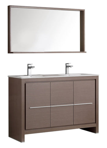 Image of Fresca Allier 48" Modern Double Sink Vanity FVN8148GO-D-FFT1030BN