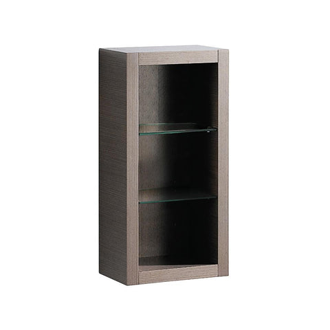 Image of Fresca Allier Gray Oak Bathroom Linen Side Cabinet w/ 2 Glass Shelves FST8130GO