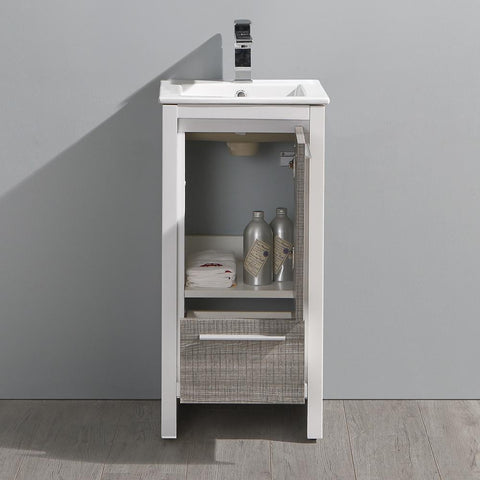 Image of Fresca Allier Rio 16" Ash Gray Modern Bathroom Cabinet w/ Sink FCB8118HA-I