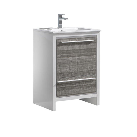 Image of Fresca Allier Rio 24" Ash Gray Modern Bathroom Cabinet w/ Sink FCB8125HA-I