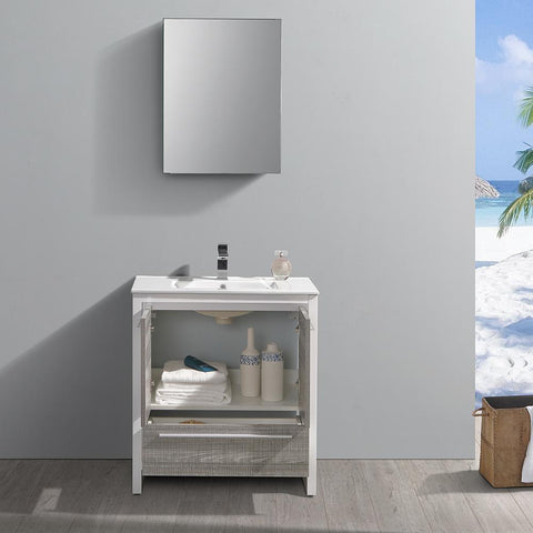 Image of Fresca Allier Rio 30" Ash Gray Bathroom Vanity