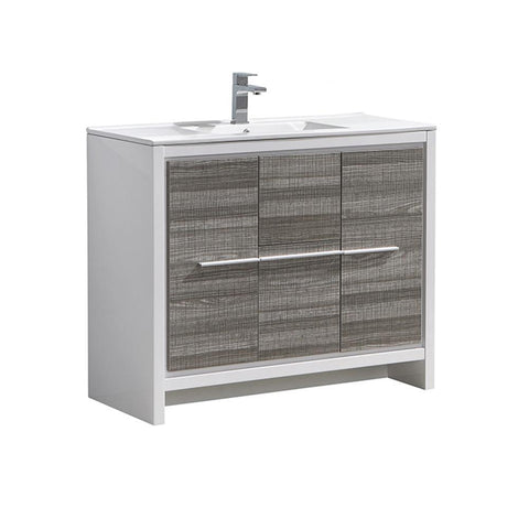 Image of Fresca Allier Rio 40" Ash Gray Modern Bathroom Cabinet w/ Sink FCB8140HA-I
