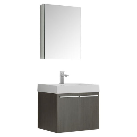 Image of Fresca Alto 23" Wall Hung Bathroom Vanity FVN8058GO-FFT1030BN
