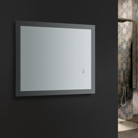 Image of Fresca Angelo 24" Wide x 30" Tall Bathroom Mirror w/ Halo Style LED Lighting FMR012430