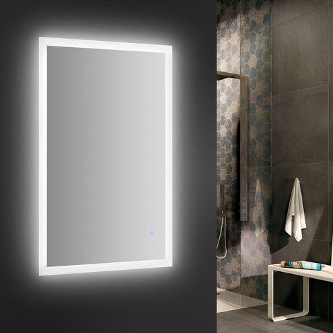 Image of Fresca Angelo 48" Wide x 30" Tall Bathroom Mirror w/ Halo Style LED Lighting FMR014830