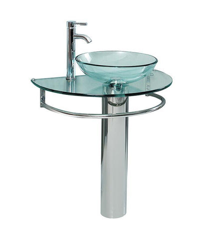 Image of Fresca Attrazione 30" Modern Glass Bathroom Pedestal CMB1060-V