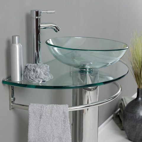 Image of Fresca Attrazione 30" Modern Glass Bathroom Vanity