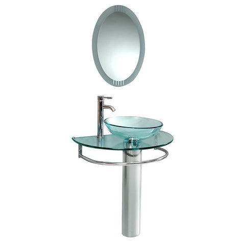 Image of Fresca Attrazione 30" Modern Glass Bathroom Vanity FVN1060-FFT1044CH