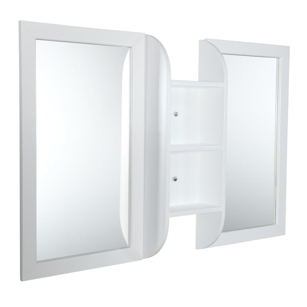 Fresca Bellezza 54" White Mirrors with Shelf Combination FMR6119WH-SHF