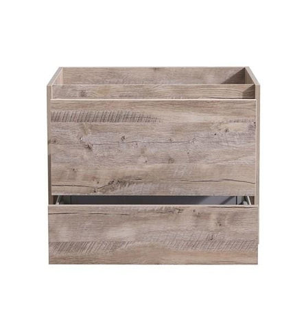 Image of Fresca Catania 30" Rustic Natural Wood Wall Hung Modern Bathroom Cabinet | FCB9230RNW