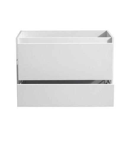 Image of Fresca Catania 36" Glossy White Wall Hung Modern Bathroom Cabinet | FCB9236WH