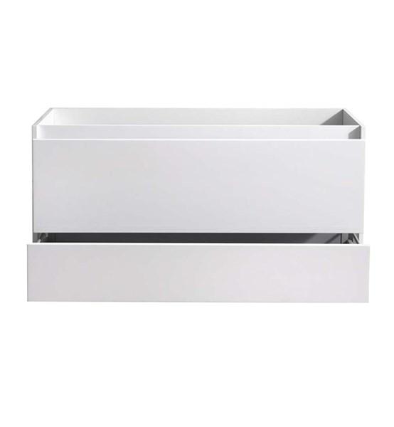 Fresca Catania 48" Glossy White Wall Hung Double Sink Modern Bathroom Cabinet | FCB9248WH-D