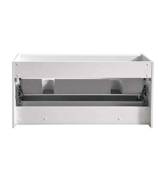 Fresca Catania 48" Glossy White Wall Hung Double Sink Modern Bathroom Cabinet | FCB9248WH-D