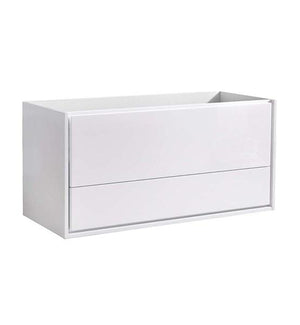 Fresca Catania 48" Glossy White Wall Hung Modern Bathroom Cabinet | FCB9248WH
