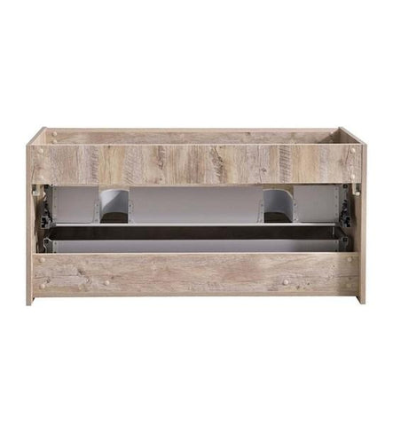 Image of Fresca Catania 48" Rustic Natural Wood Wall Hung Double Sink Modern Bathroom Cabinet | FCB9248RNW-D