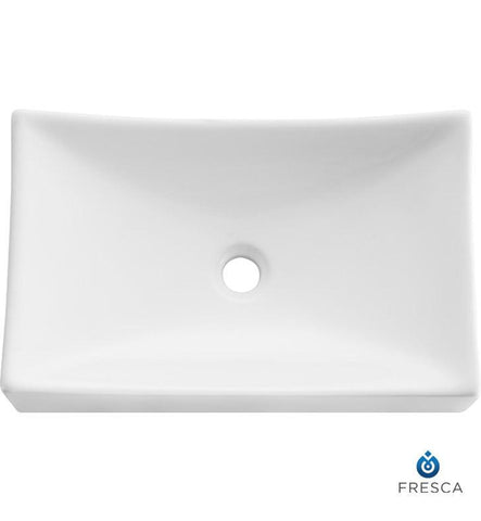 Image of Fresca Distante 22" White Vessel Sink w/ Countertop FVS6123WH