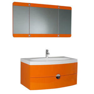 Fresca Energia 36" Bathroom Vanity w/ Folding Mirror FVN5092OR-FFT1030BN