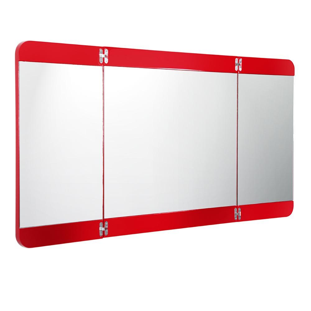 Fresca Energia 48" Red Three Panel Folding Mirror FMR5092RD