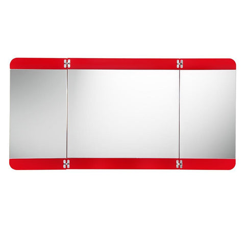 Image of Fresca Energia 48" Red Three Panel Folding Mirror FMR5092RD