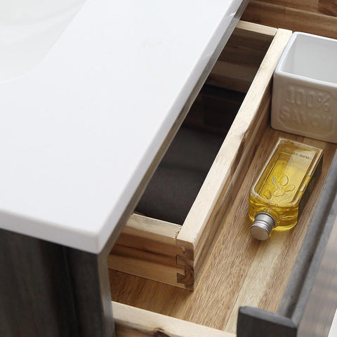Image of Fresca Formosa 24" Floor Standing Modern Bathroom Cabinet w/ Top & Sink FCB3124ACA-FC-CWH-U