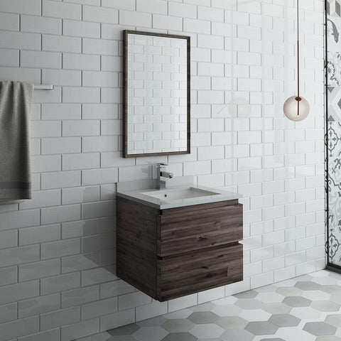 Image of Fresca Formosa 24" Wall Hung Modern Bathroom Vanity