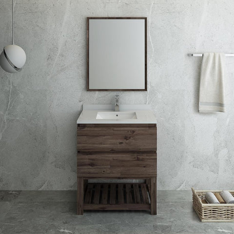 Image of Fresca Formosa 30" Floor Standing Bathroom Vanity w/ Mirror