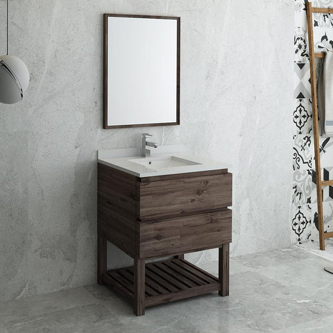 Fresca Formosa 30" Floor Standing Bathroom Vanity w/ Mirror