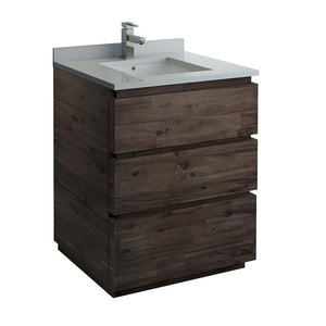 Fresca Formosa 30" Floor Standing Modern Bathroom Cabinet w/ Top & Sink FCB3130ACA-FC-CWH-U
