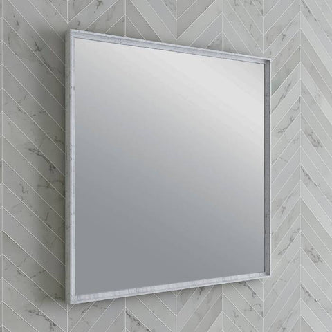 Image of Fresca Formosa 32" Rustic White Bathroom Mirror