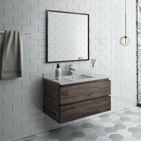 Image of Fresca Formosa 36" Wall Hung Modern Bathroom Vanity