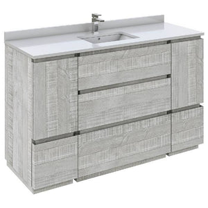Fresca Formosa 53" Ash Freestanding Modern Bathroom Base Cabinet | FCB31-123012ASH-FC FCB31-123012ASH-FC
