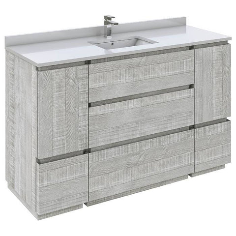 Image of Fresca Formosa 53" Ash Freestanding Modern Bathroom Base Cabinet | FCB31-123012ASH-FC FCB31-123012ASH-FC