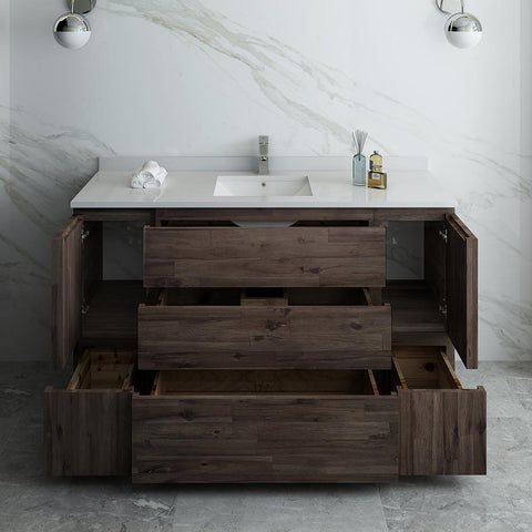 Image of Fresca Formosa 60" Floor Standing Single Sink Bathroom Cabinet FCB31-123612ACA-FC-CWH-U