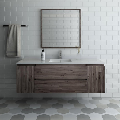 Image of Fresca Formosa 60" Wall Hung Single Sink Bathroom Vanity