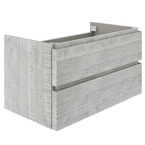 Image of Fresca Formosa 70" Ash Wall Hung Double Sink Modern Bathroom Base Cabinet | FCB31-3636ASH