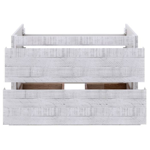 Image of Fresca Formosa 70" Rustic White Wall Hung Double Sink Modern Bathroom Base Cabinet | FCB31-3636RWH