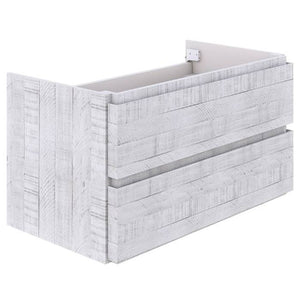 Fresca Formosa 70" Rustic White Wall Hung Double Sink Modern Bathroom Base Cabinet | FCB31-3636RWH