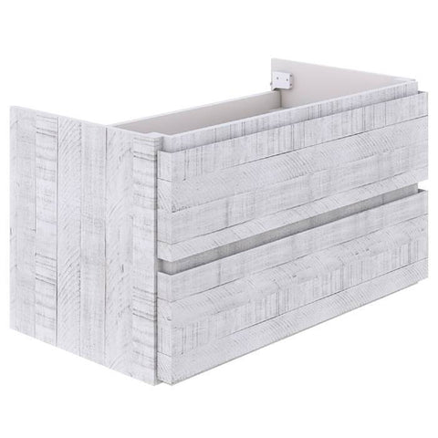 Image of Fresca Formosa 70" Rustic White Wall Hung Double Sink Modern Bathroom Base Cabinet | FCB31-3636RWH