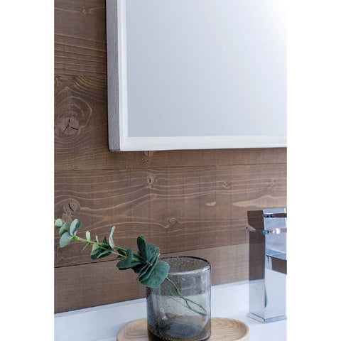 Image of Fresca Formosa Modern 30" Rustic White Single Sink Vanity Set w/ Open Bottom | FVN3130RWH-FS